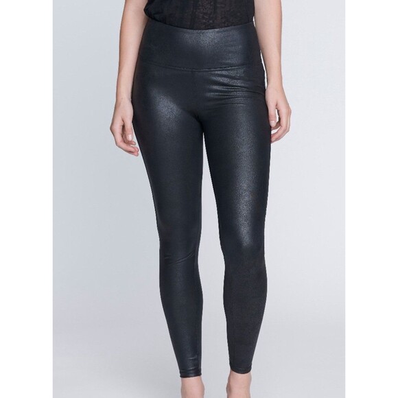 Seven 7 Leggings Womens M Black Faux Leather Pull On High Rise Sculpted New - Picture 8 of 8
